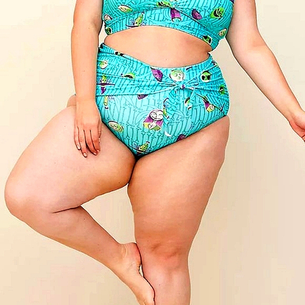 ❤️NWT VINTAGE TORRID SWIM BOTTOM NIGHTMARE BEFORE CHRISTMAS PUMPKIN KING JACK - Picture 7 of 9